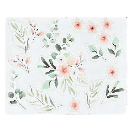 Fondant Kuchen-Tattoo - Watercolour Eucalyptus & Kirschblüte – Bild 2