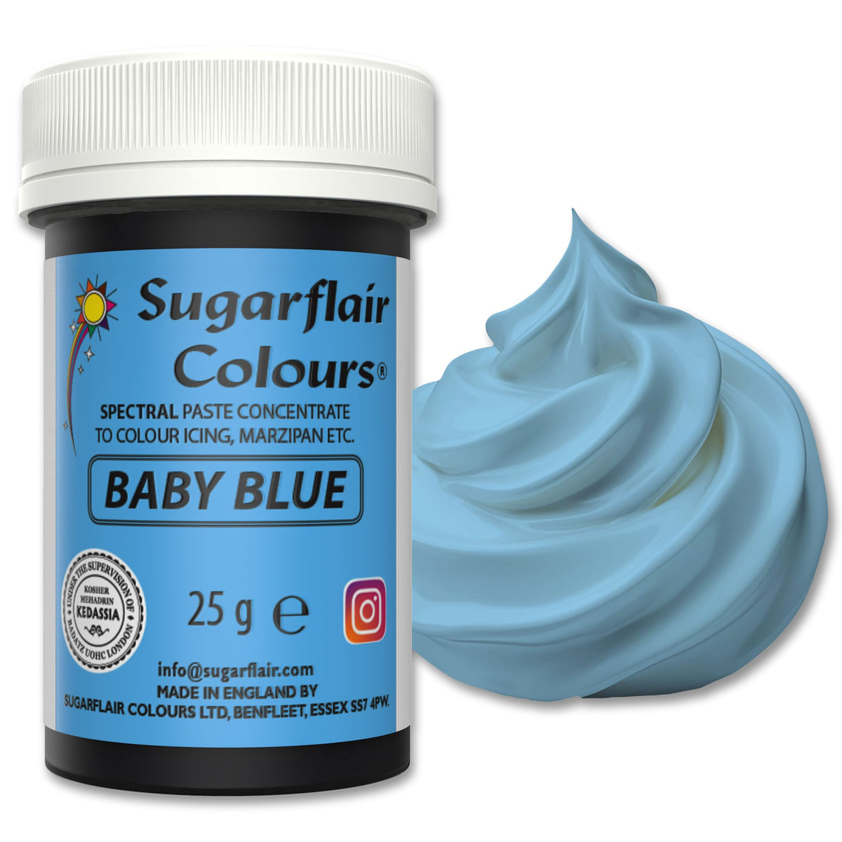 Speisefarben-Paste Sugarflair Baby Blue 25g