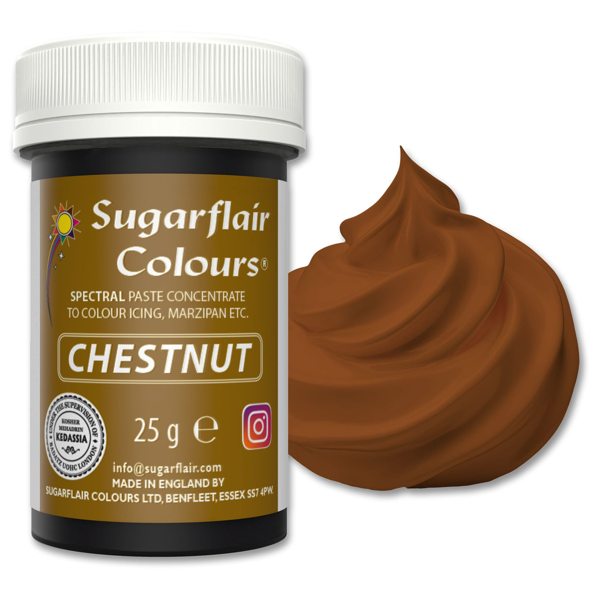 Speisefarben-Paste Sugarflair Chestnut 25g