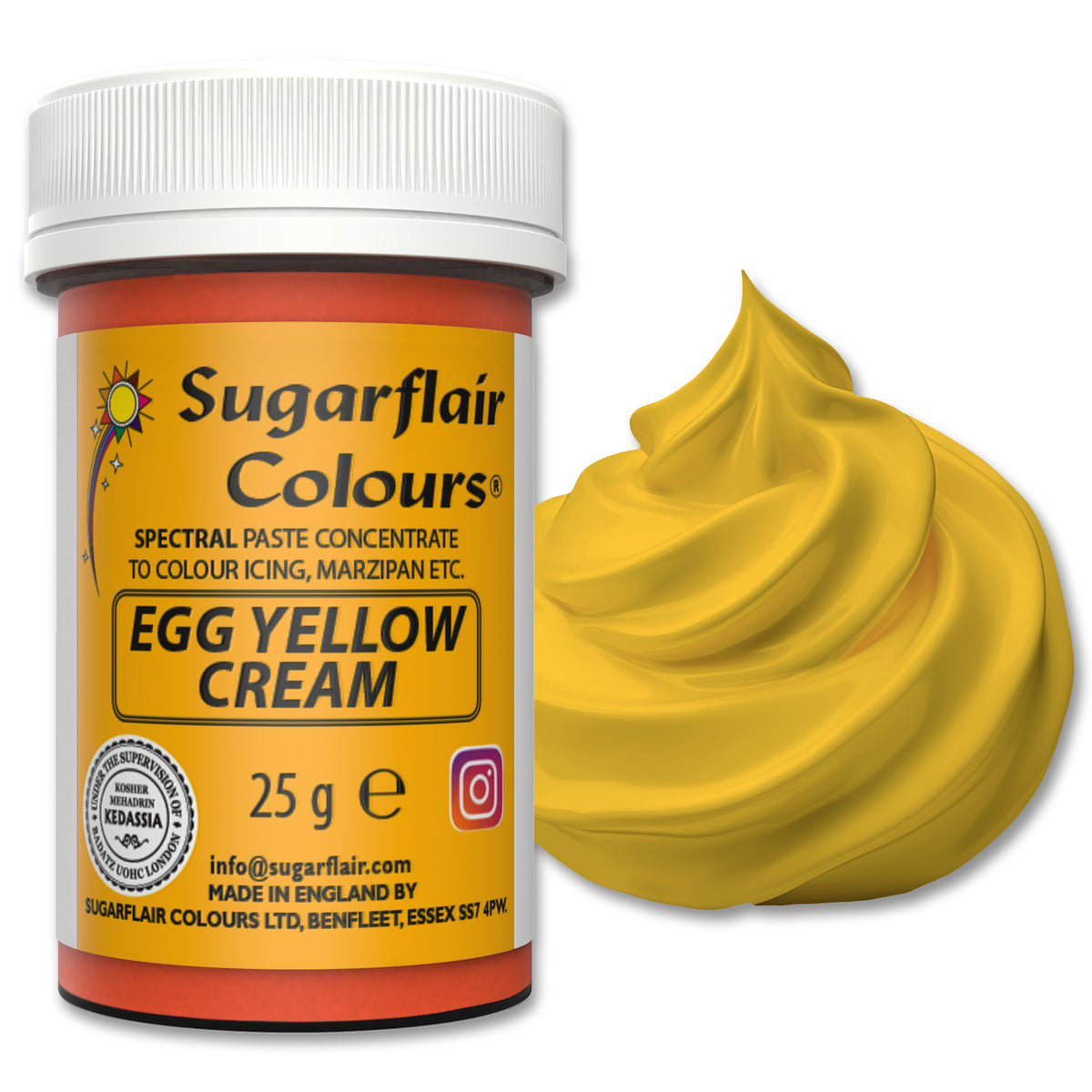 Speisefarben-Paste Sugarflair Egg Yellow / Cream 25g