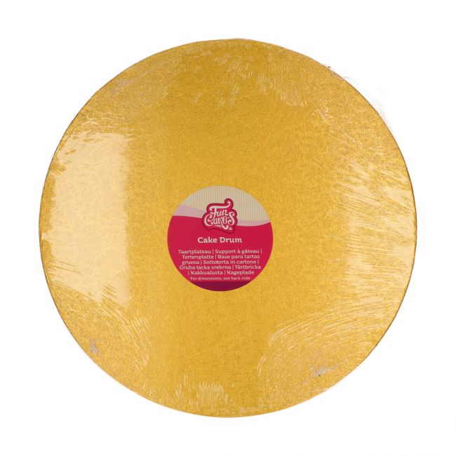 Cake Drum - Tortenplatte - Rund 35,5 Gold