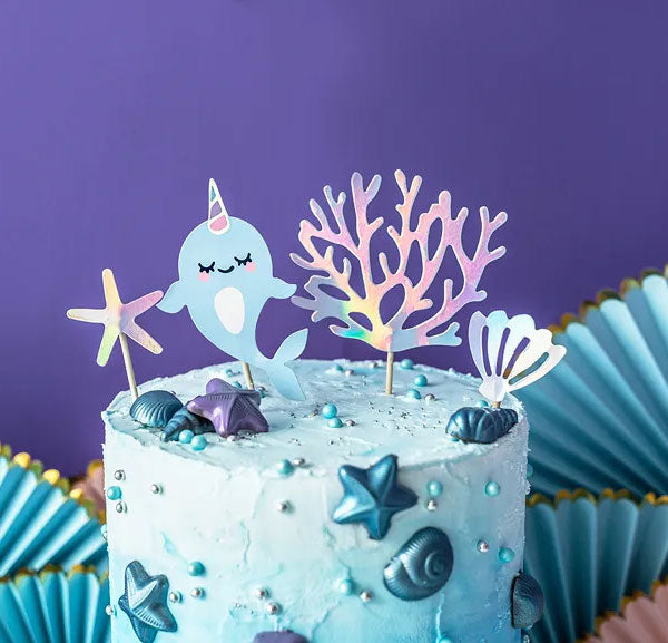 PartyDeco CakeTopper Set - Narwal – Bild 3