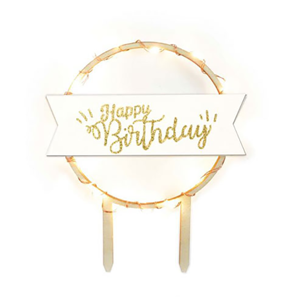 Cake Topper LED Happy Birthday – Bild 2