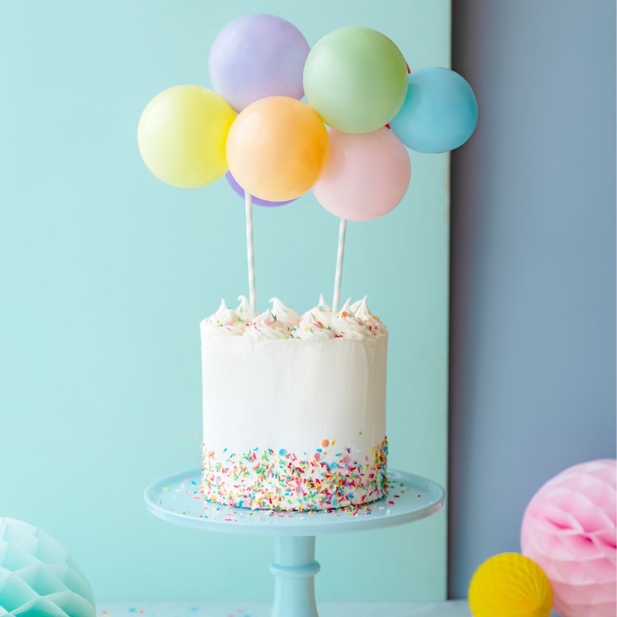 PartyDeco Ballon-Cake Topper Kit - Regenbogen – Bild 2