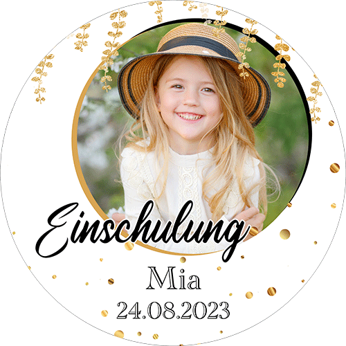 Tortenbild zur Einschulung Punkte