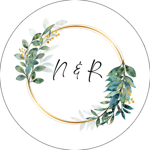 MotivCookie Eucalyptus mit Initialen nur das Motiv