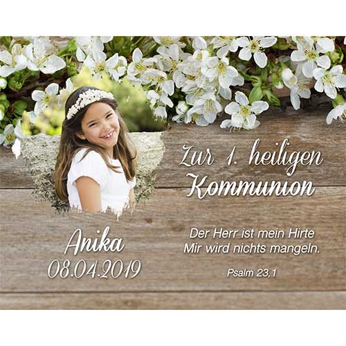 Tortenbild Konfirmation Rechteckig Motiv 12 Blumen