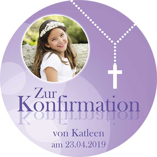Tortenbild Kommunion - Konfirmation Rund Motiv 22