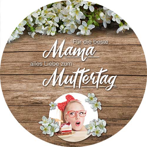 Tortenbild Muttertag Motiv 2 Rund