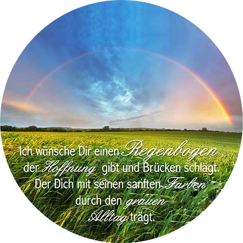 Tortenbild Regenbogen Rund