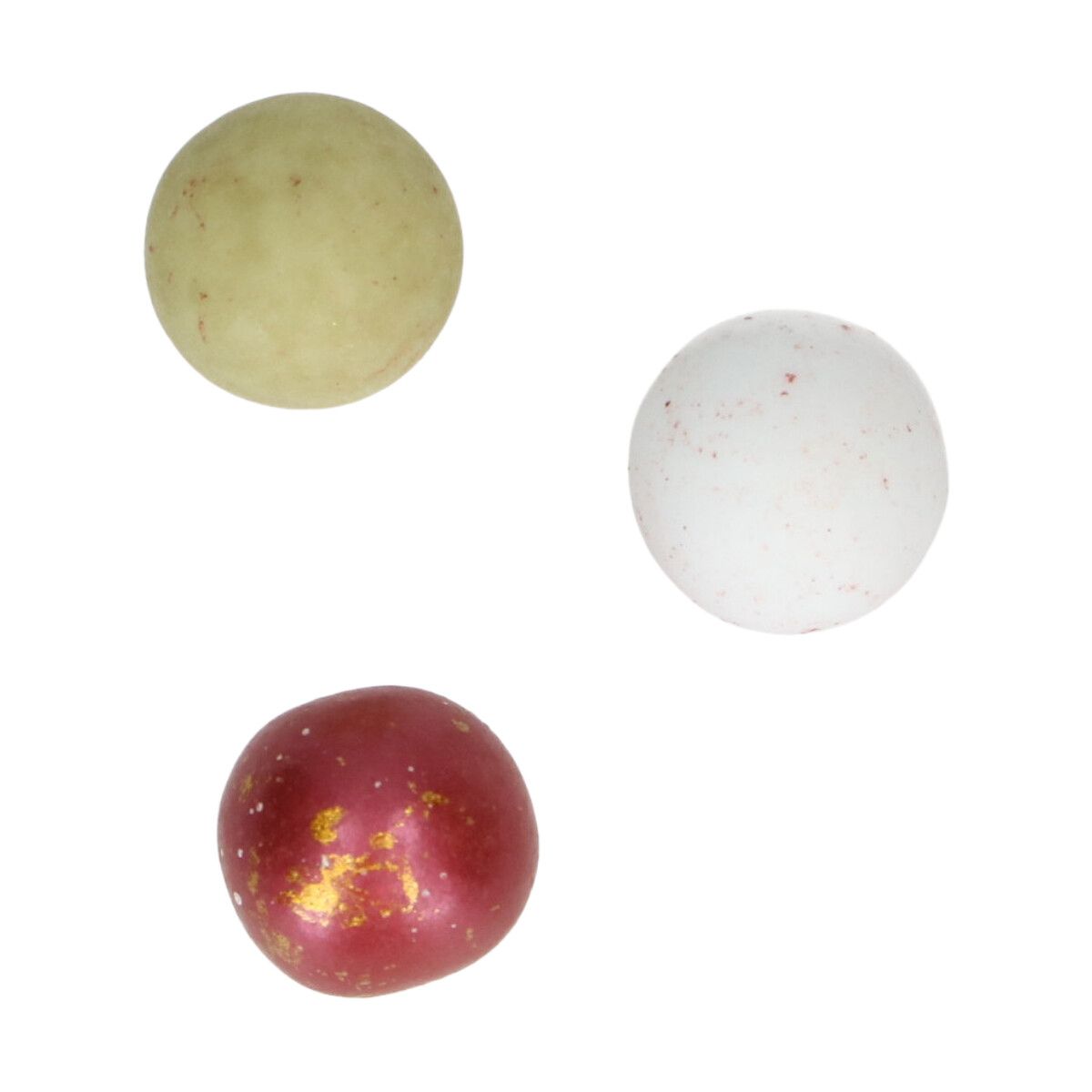 Choco Crunch Pearls Cozy Christmas weiß grün und rot einzelne Kugeln
