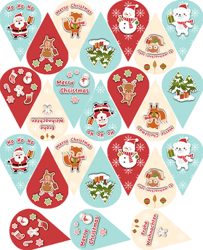 Oblaten Einstecker - Motiv Weihnachten Cute – Bild 2