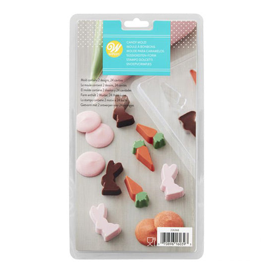Wilton Candy Mould Mini Häschen & Karotte – Bild 1