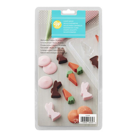Wilton Candy Mould Mini Häschen & Karotte – Bild 1