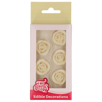 FunCakes - Zucker Dekorationen - Weiße Rosen – Bild 1