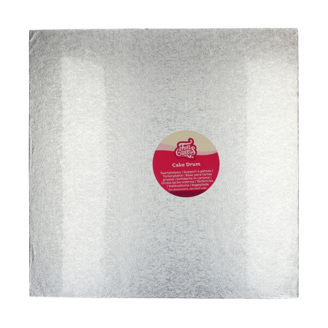 Tortenplatte Silber quadratisch 40,5 x 40,5cm - 1cm stark – Bild 1