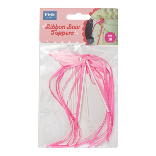 PME Schleifen-Dekorationen Rosa 8er-Pack – Bild 1