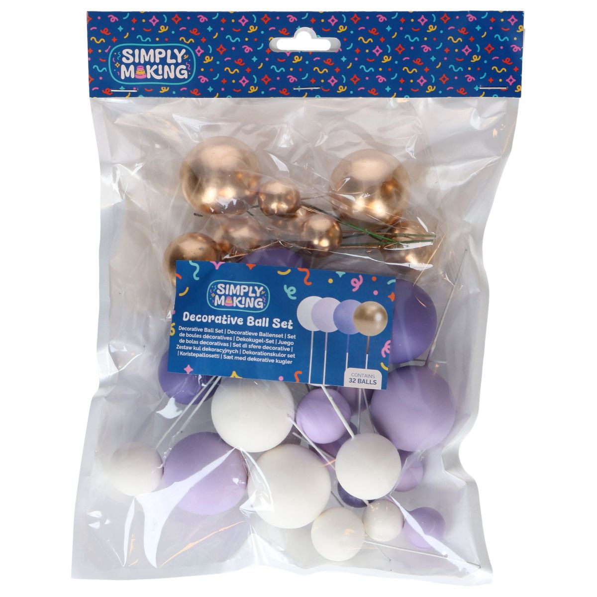 Simply Making Dekokugeln in verschiedenen Farben - 32 Stück