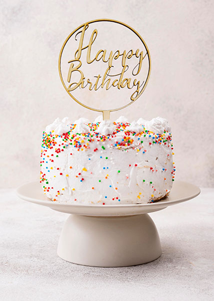 Kreisförmiger CakeTopper - Happy Birthday groß – Bild 2