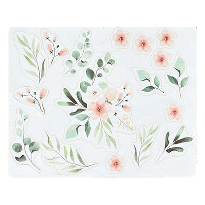 Fondant Kuchen-Tattoo - Watercolour Eucalyptus & Kirschblüte – Bild 2