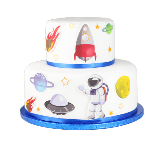 Fondant Kuchen-Tattoo - Weltall – Bild 1