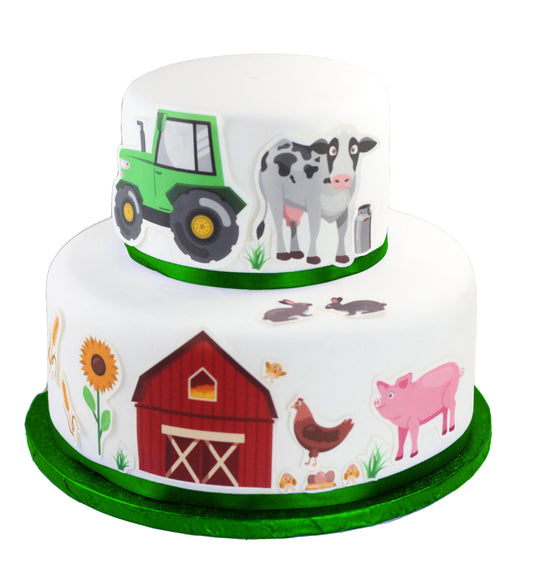 Fondant Kuchen-Tattoo - Bauernhof – Bild 1
