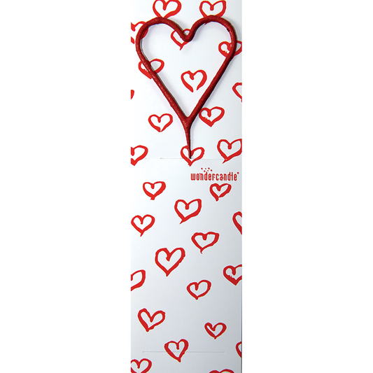 Wondercandle - Wunderkerze - Herz rot