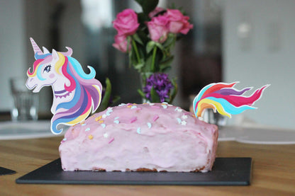 Fondant Kuchen-Einstecker - Einhorn – Bild 2