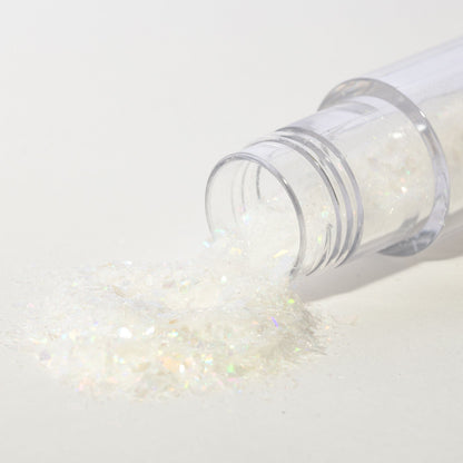 Magic Sparkles Glitzer Weiß ausgeschüttet