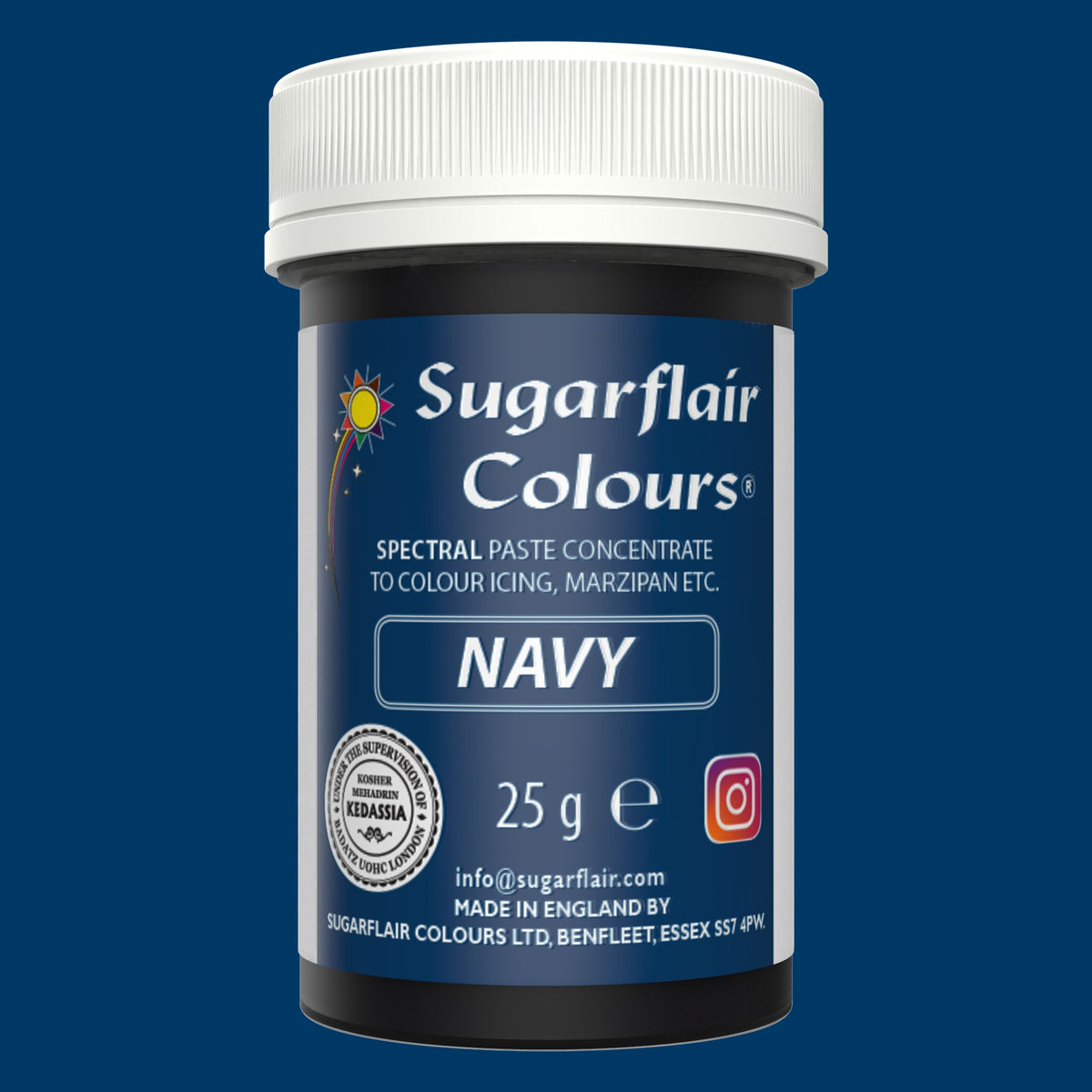 Speisefarben-Paste Sugarflair - Navy Blau 25g