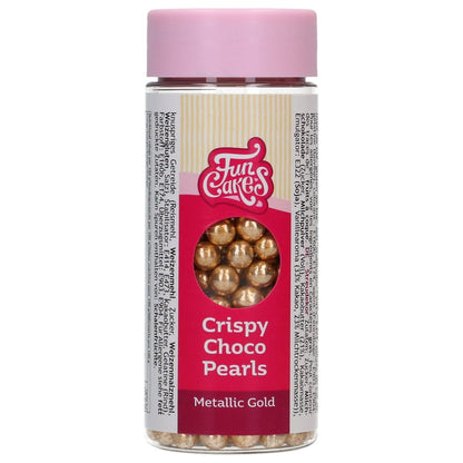 FunCakes Knusprige Choco Perlen - Metallic Gold – Bild 1