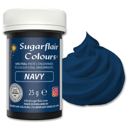 Speisefarben-Paste Sugarflair - Navy Blau 25g