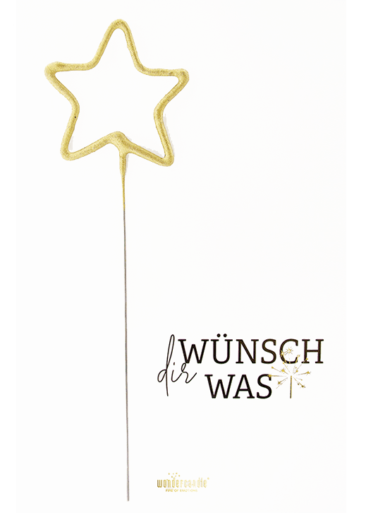 Wondercard - Geschenkkarte weiß - Wünsch Dir Was