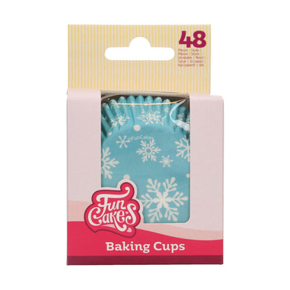 FunCakes - Backförmchen - Schneeflocke hellblau - 48 Stk – Bild 1