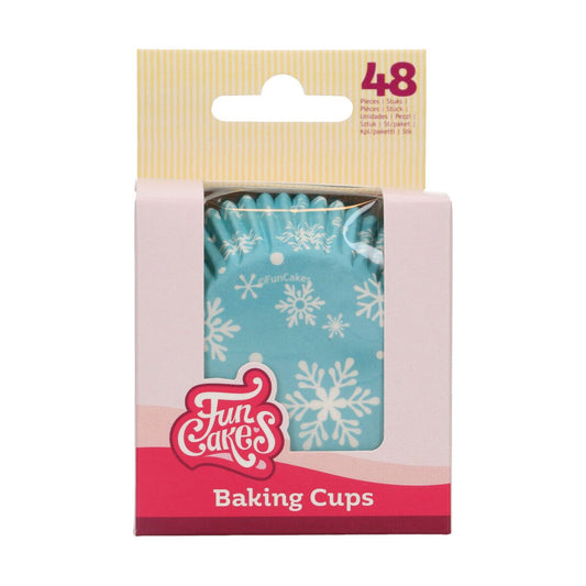 FunCakes - Backförmchen - Schneeflocke hellblau - 48 Stk – Bild 1