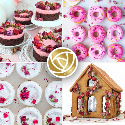 Rosen Pure Pink Dekorationsbeispiele Donuts, Torten, Lebkuchenhaus