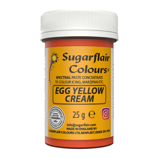 Speisefarben-Paste Sugarflair Egg Yellow / Cream 25g