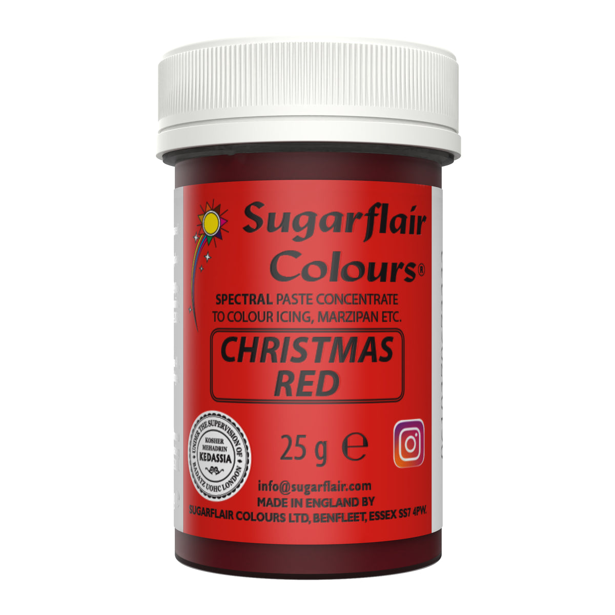 Speisefarben-Paste Sugarflair Christmas Red 25g