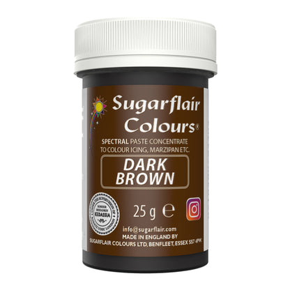 Speisefarben-Paste Sugarflair - Dark Brown 25g