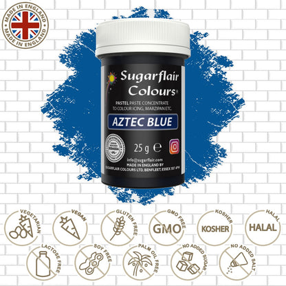 Speisefarben-Paste Sugarflair Aztec Blue 25g