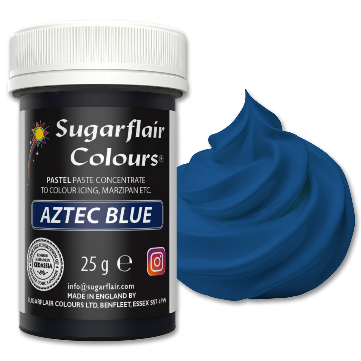 Speisefarben-Paste Sugarflair Aztec Blue 25g