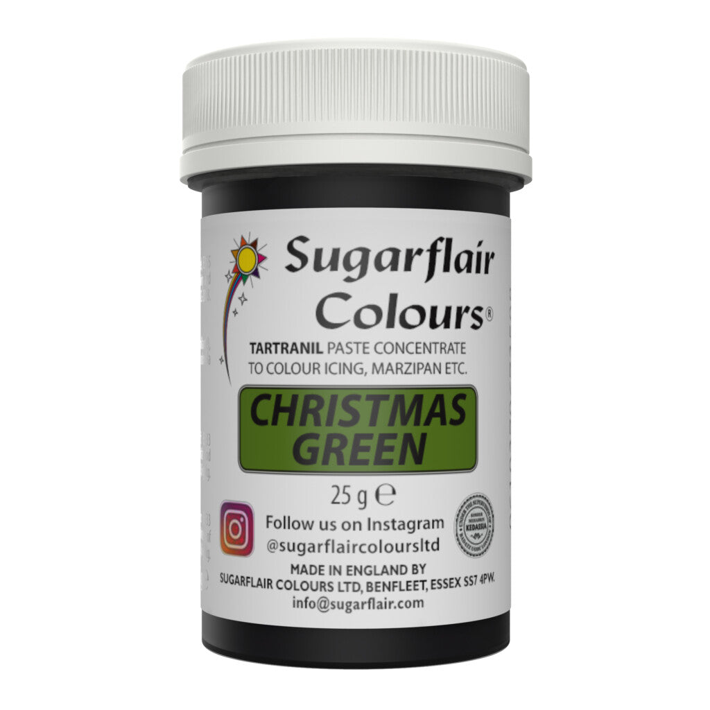 Speisefarben-Paste Sugarflair - Christmas Green 25g
