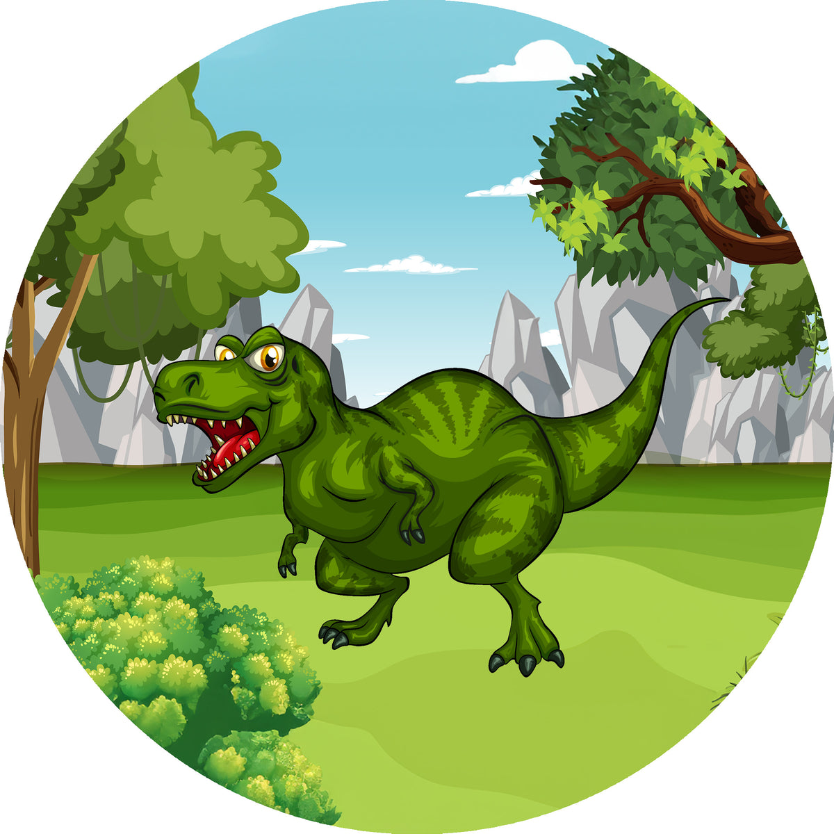 Tortenbild T-Rex Rund – Bild 1