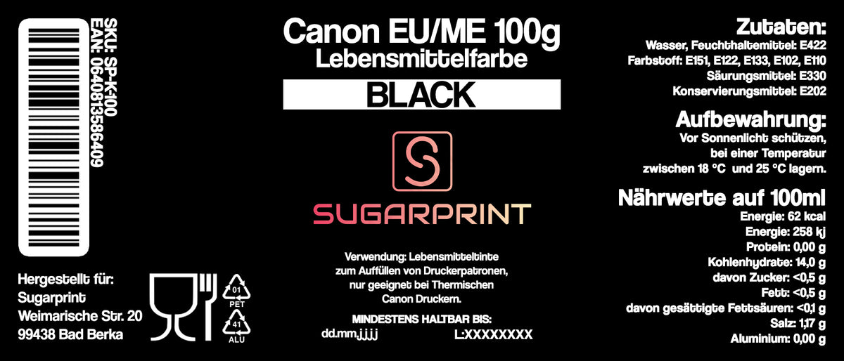 BLACK Lebensmitteltinte 100ml – Bild 4
