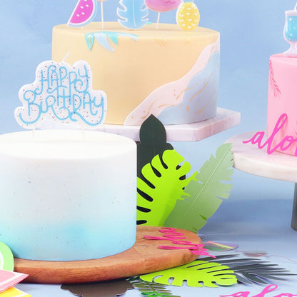 PME Funkelnde Geburtstagskerze blau - Happy Birthday – Bild 3