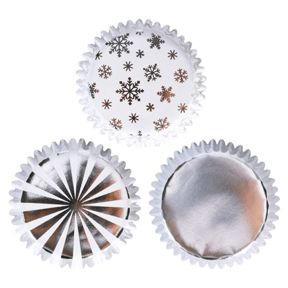Weihnachtliche Cupcake-Förmchen - metallisch in Gold & Silber – Bild 3