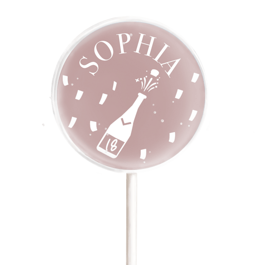 MotivLolli Champagnerflasche altrosa