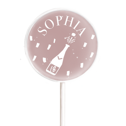 MotivLolli Champagnerflasche altrosa
