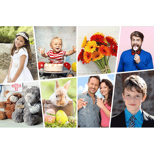 Tortenbild Collage Rechteckig - 8 Bilder