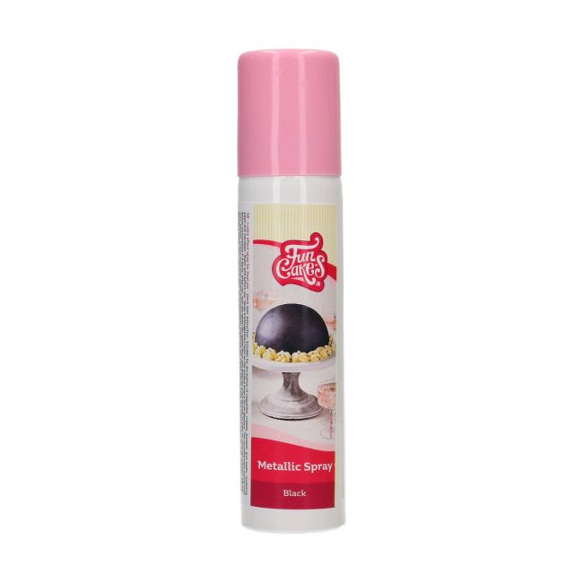 FunCakes essbares Metallic Spray schwarz